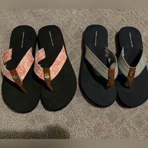 Brand new Tommy Hilfiger Flip Flops - size 8, 2 pairs